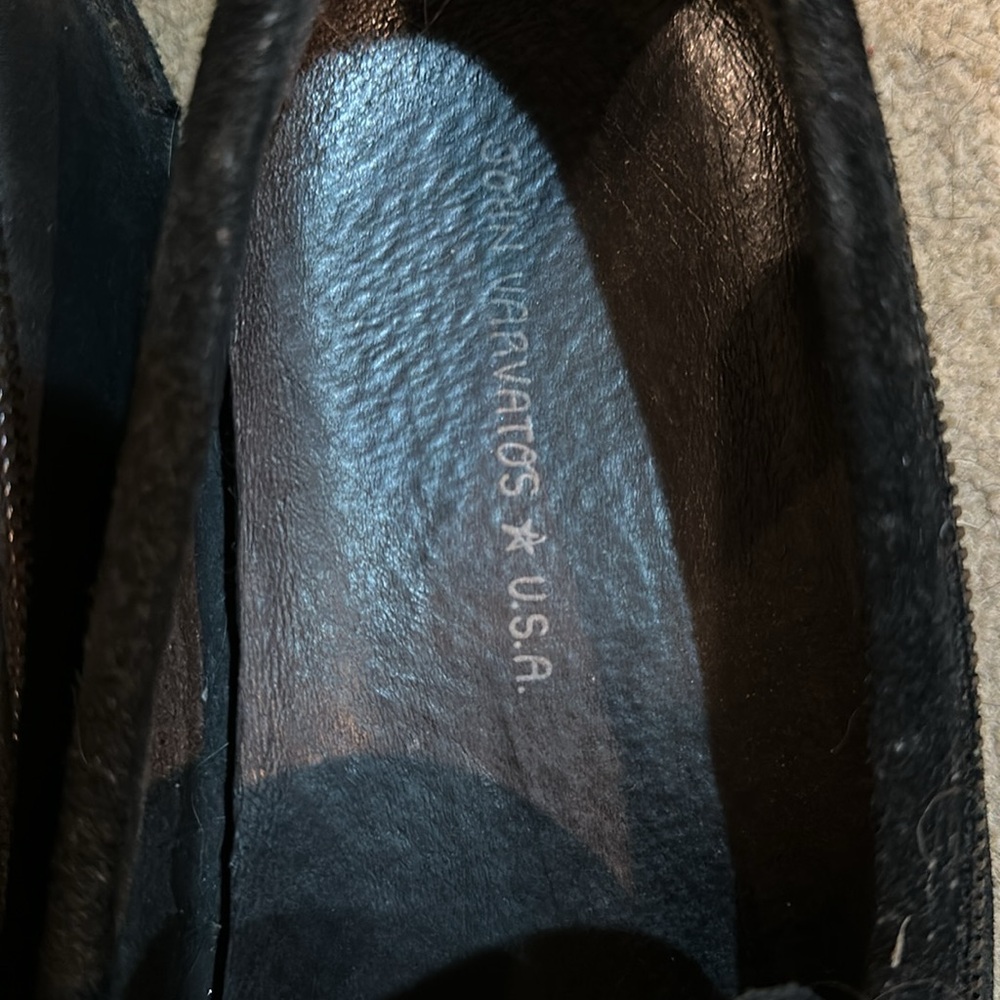 John Varvatos Dark black suede Loafers size 13 - Picture 3 of 6